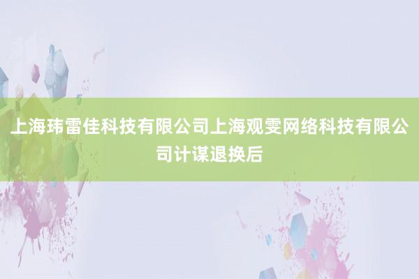 上海玮雷佳科技有限公司上海观雯网络科技有限公司计谋退换后