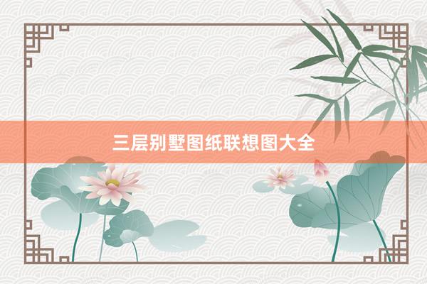 三层别墅图纸联想图大全